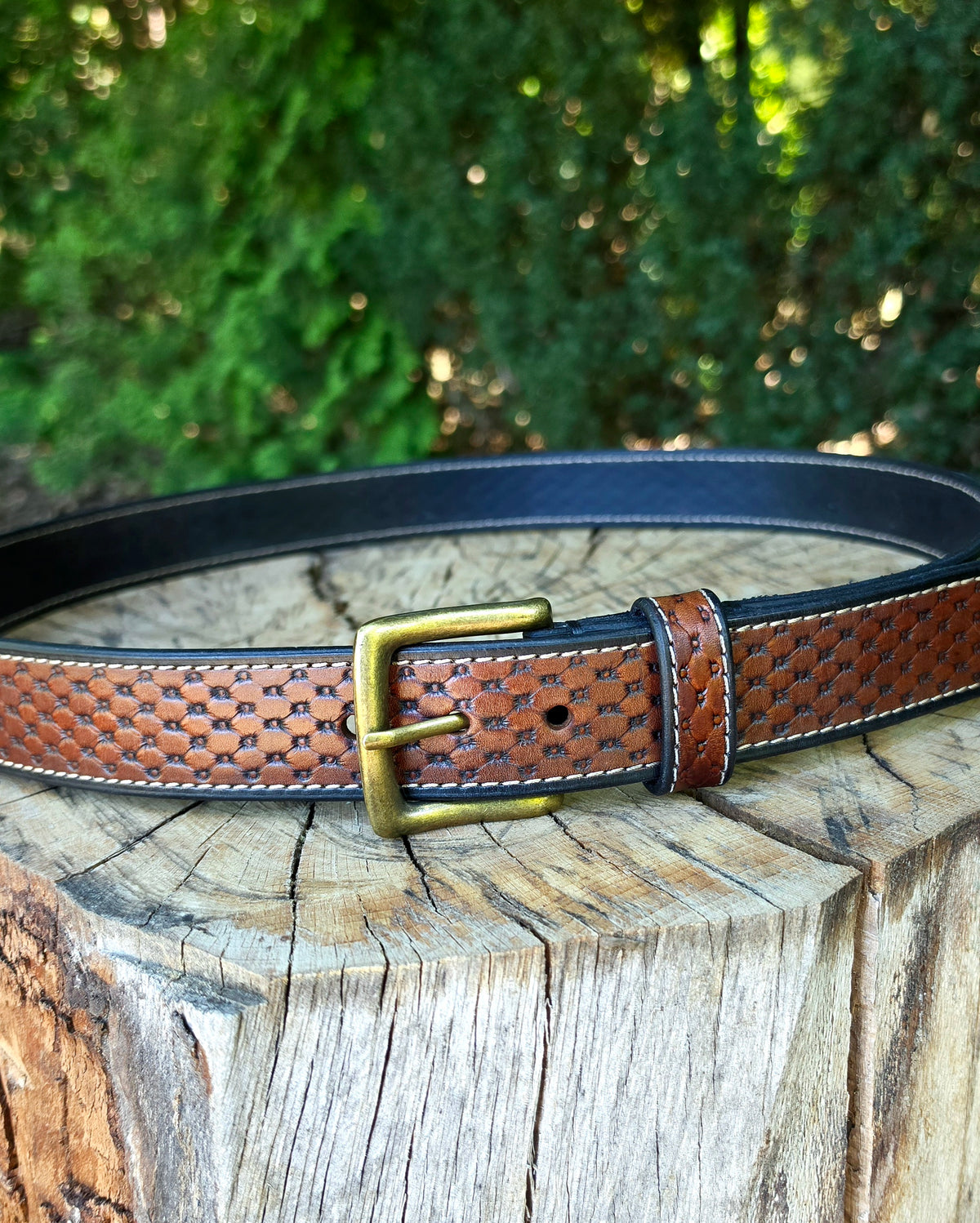 Ceinture en cuir « Pillow » repoussée main