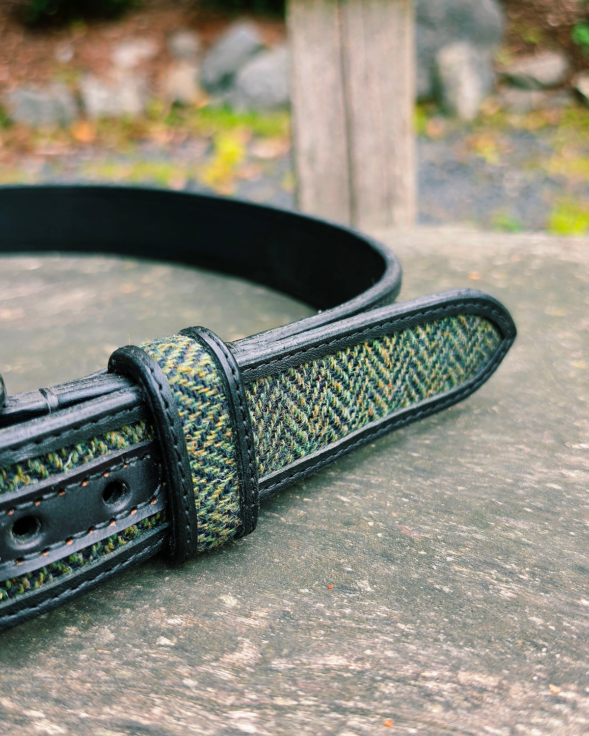 Ledergürtel "Arthur" mit Harris Tweed