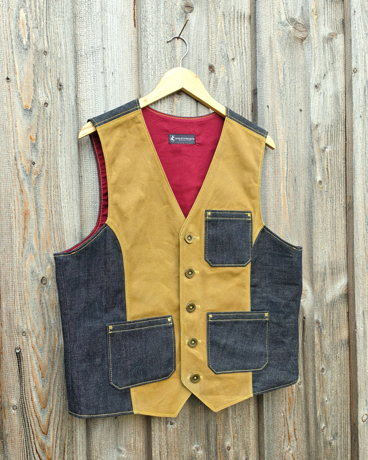 Gilet pour homme en toile cirée