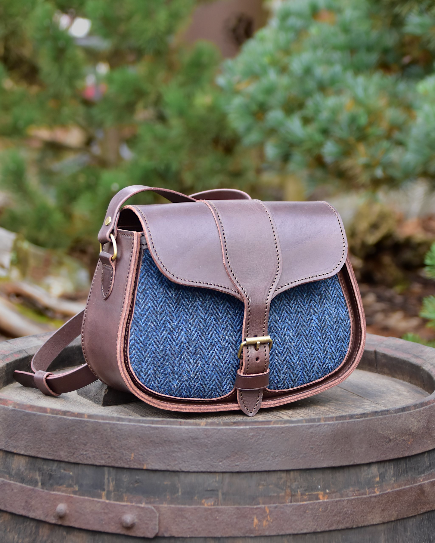 Umhängetasche mit Harris Tweed