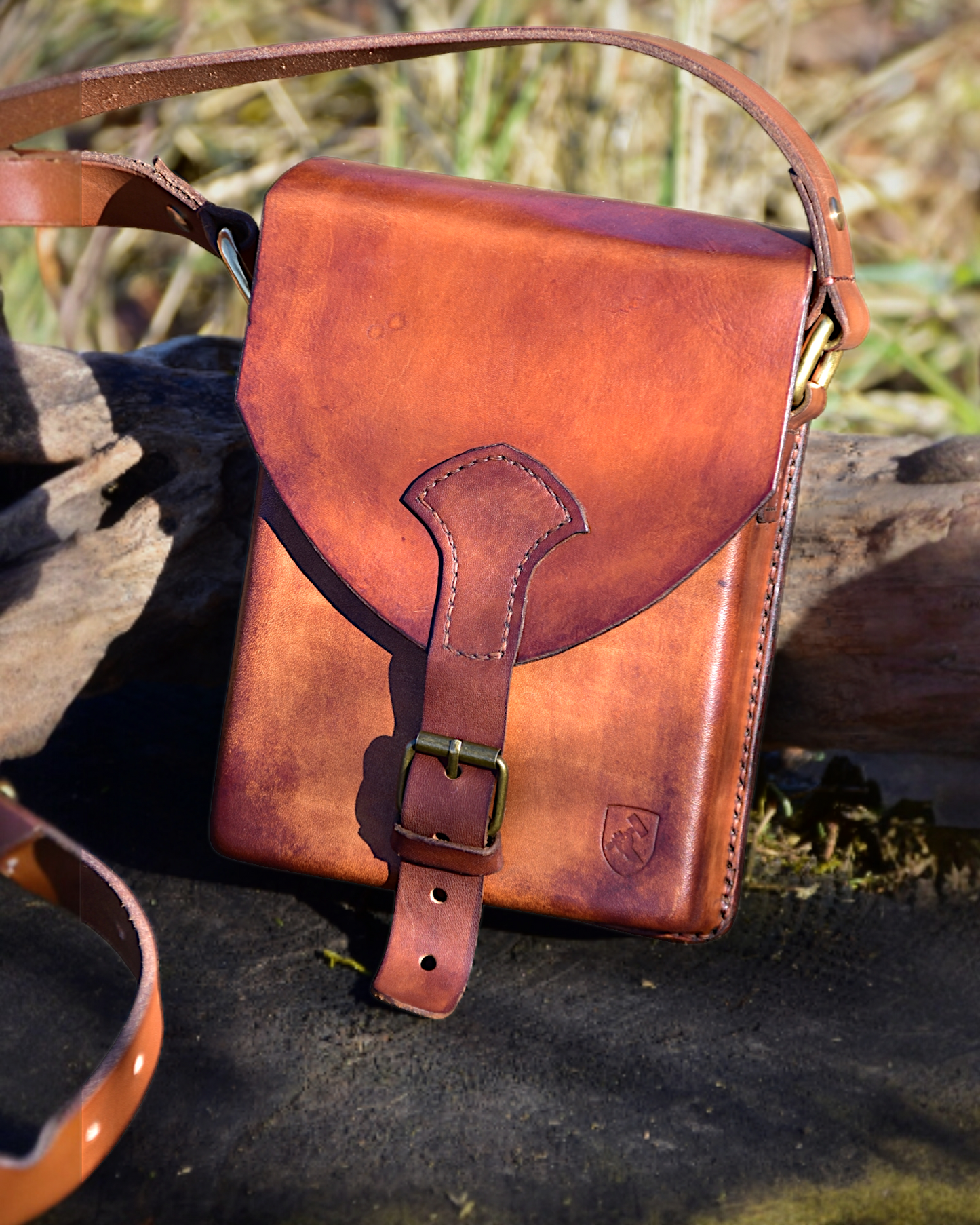 Umhängetasche "Birmingham" Farbe Cognac