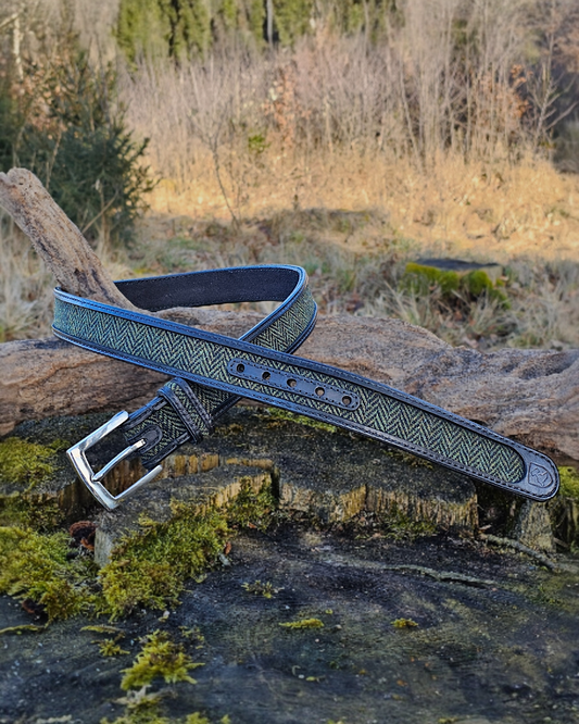 Ledergürtel "Arthur" mit Harris Tweed