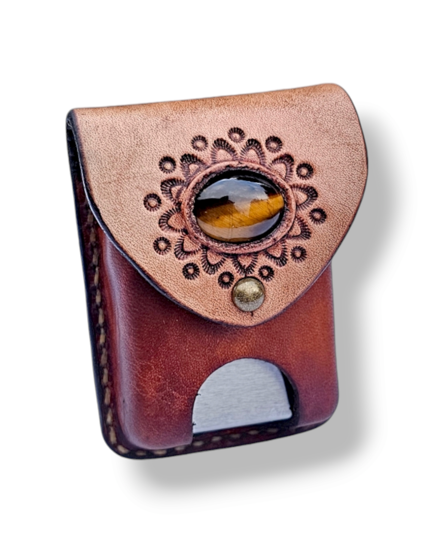 Zippo Ledertasche "Tigerauge"