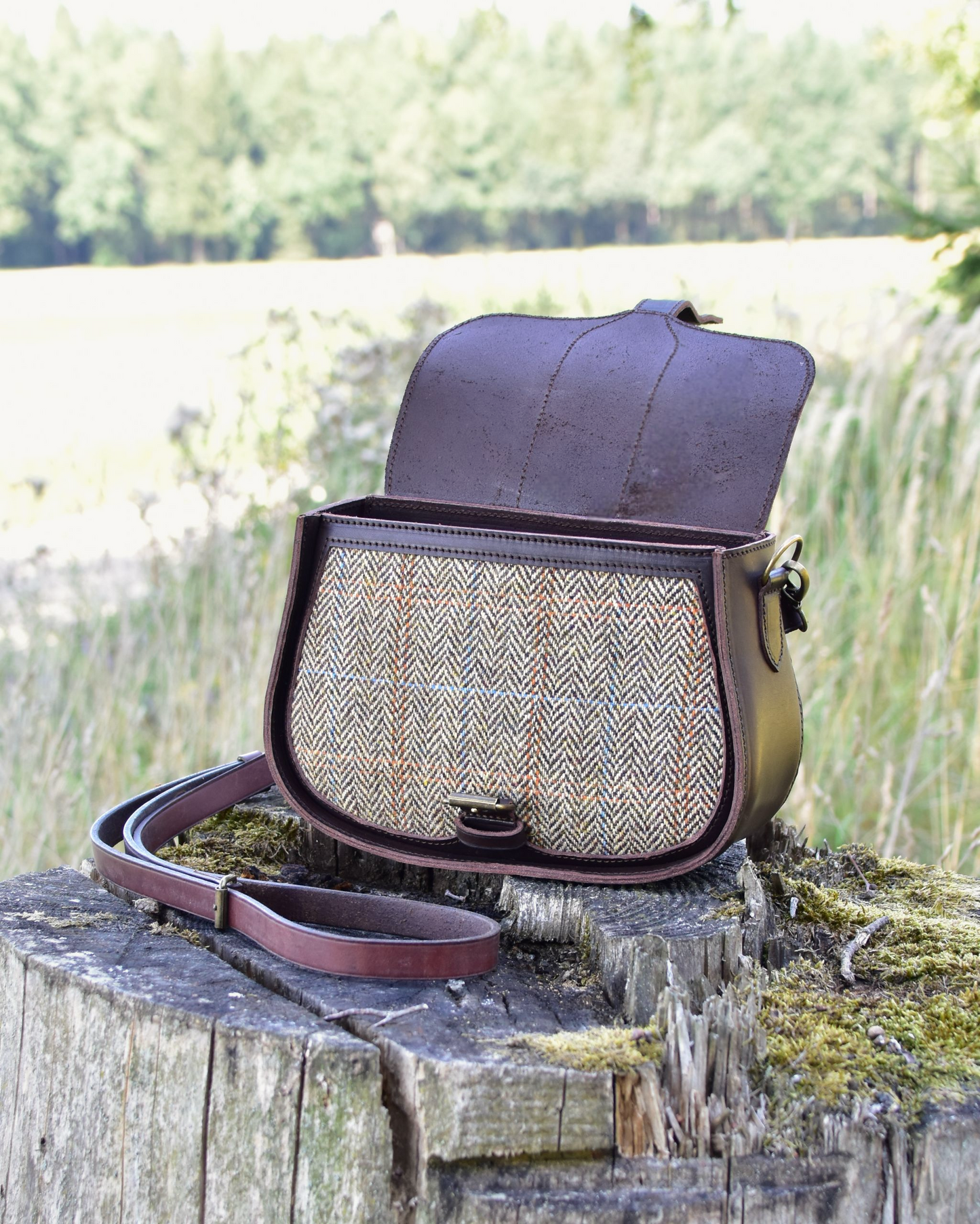Umhängetasche mit Harris Tweed
