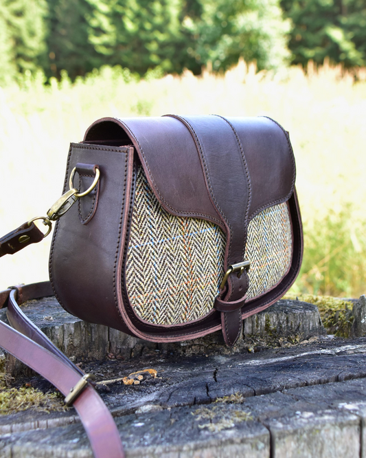 Umhängetasche mit Harris Tweed
