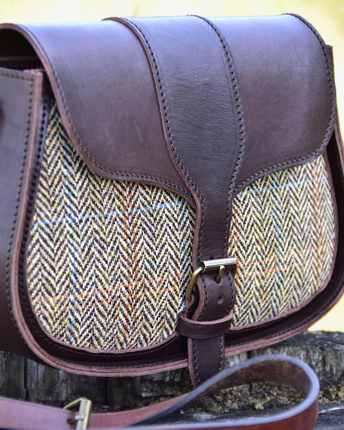 Umhängetasche mit Harris Tweed