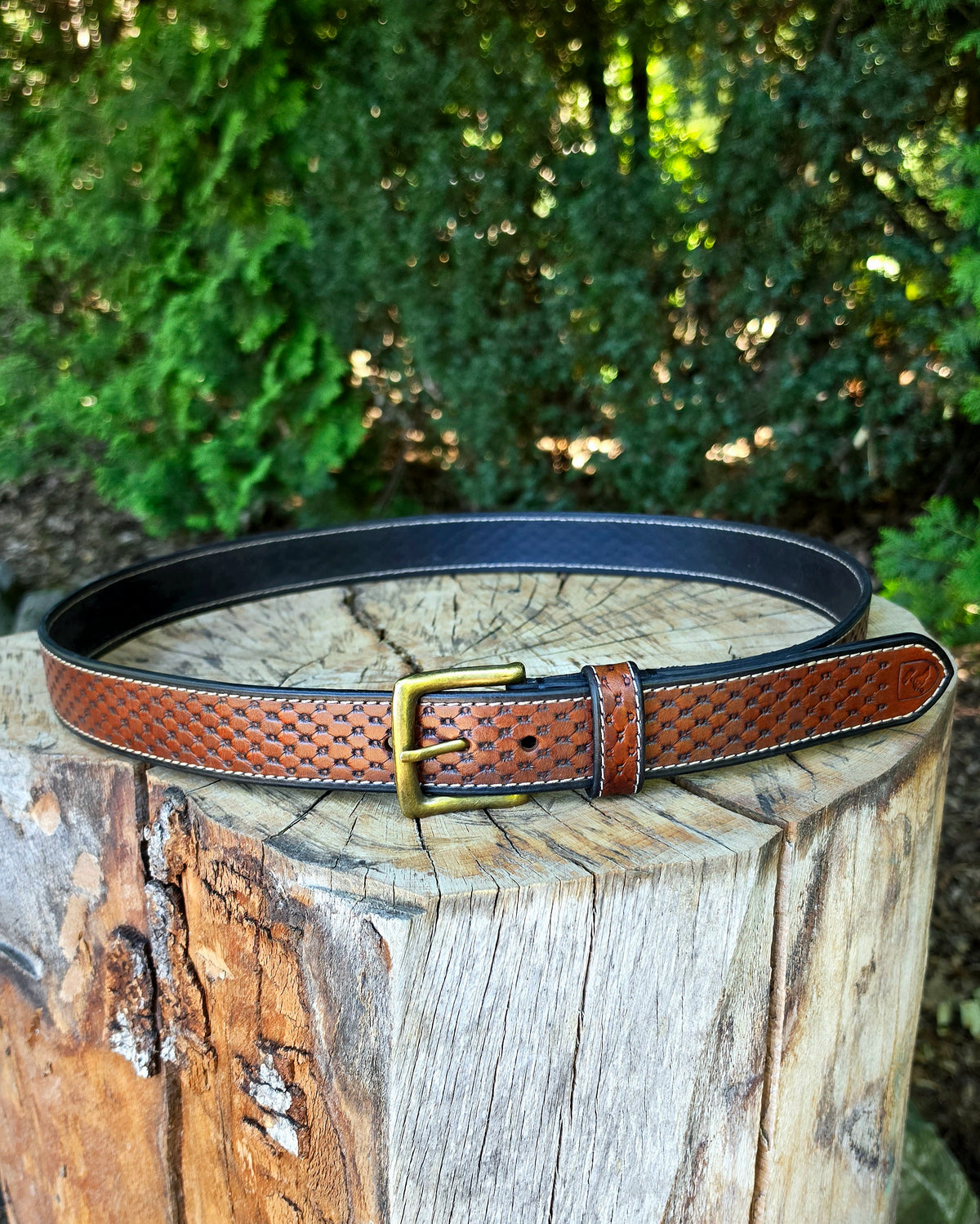 Ceinture en cuir « Pillow » repoussée main