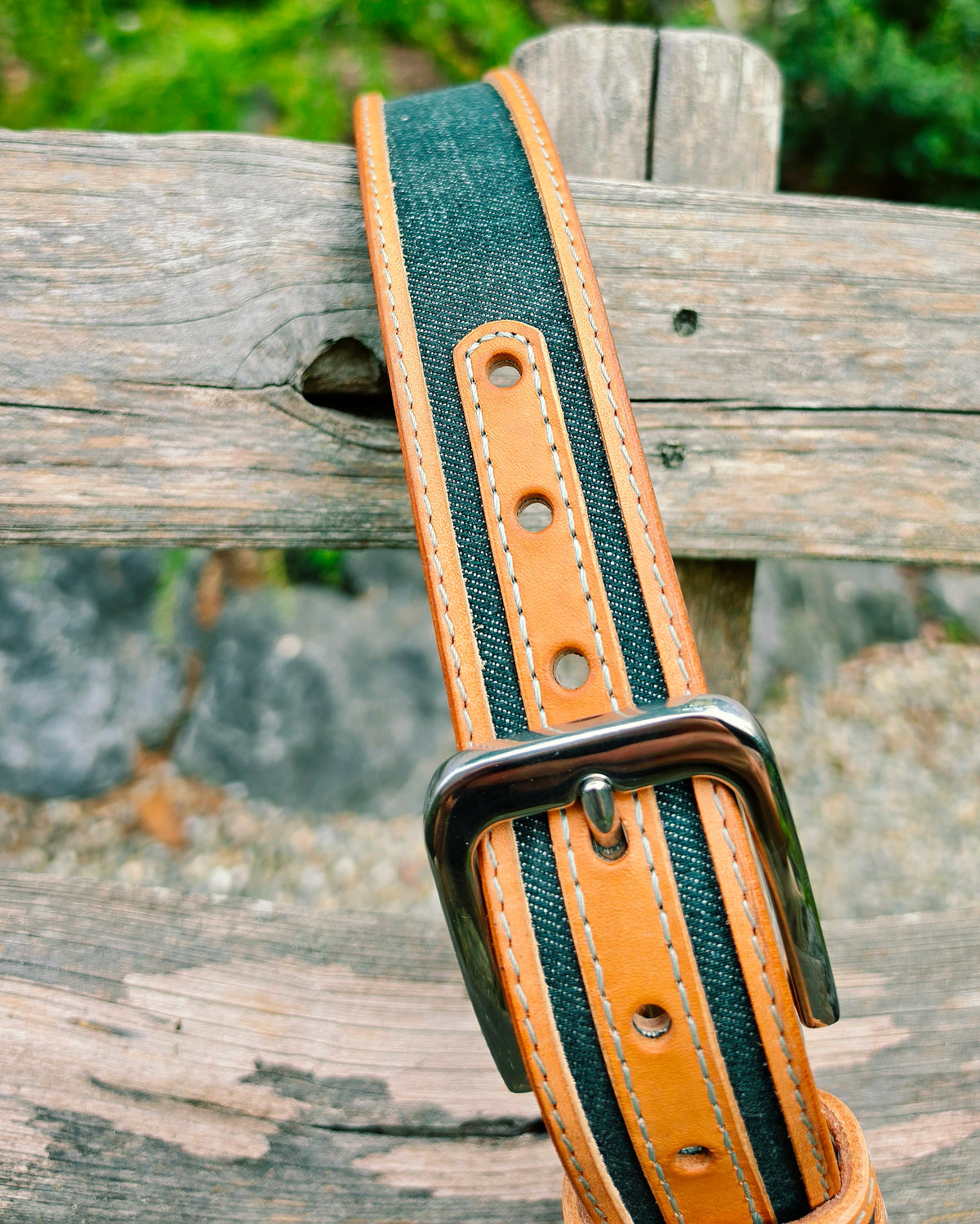 Ledergürtel Denim "11,5oz Forrest Green"