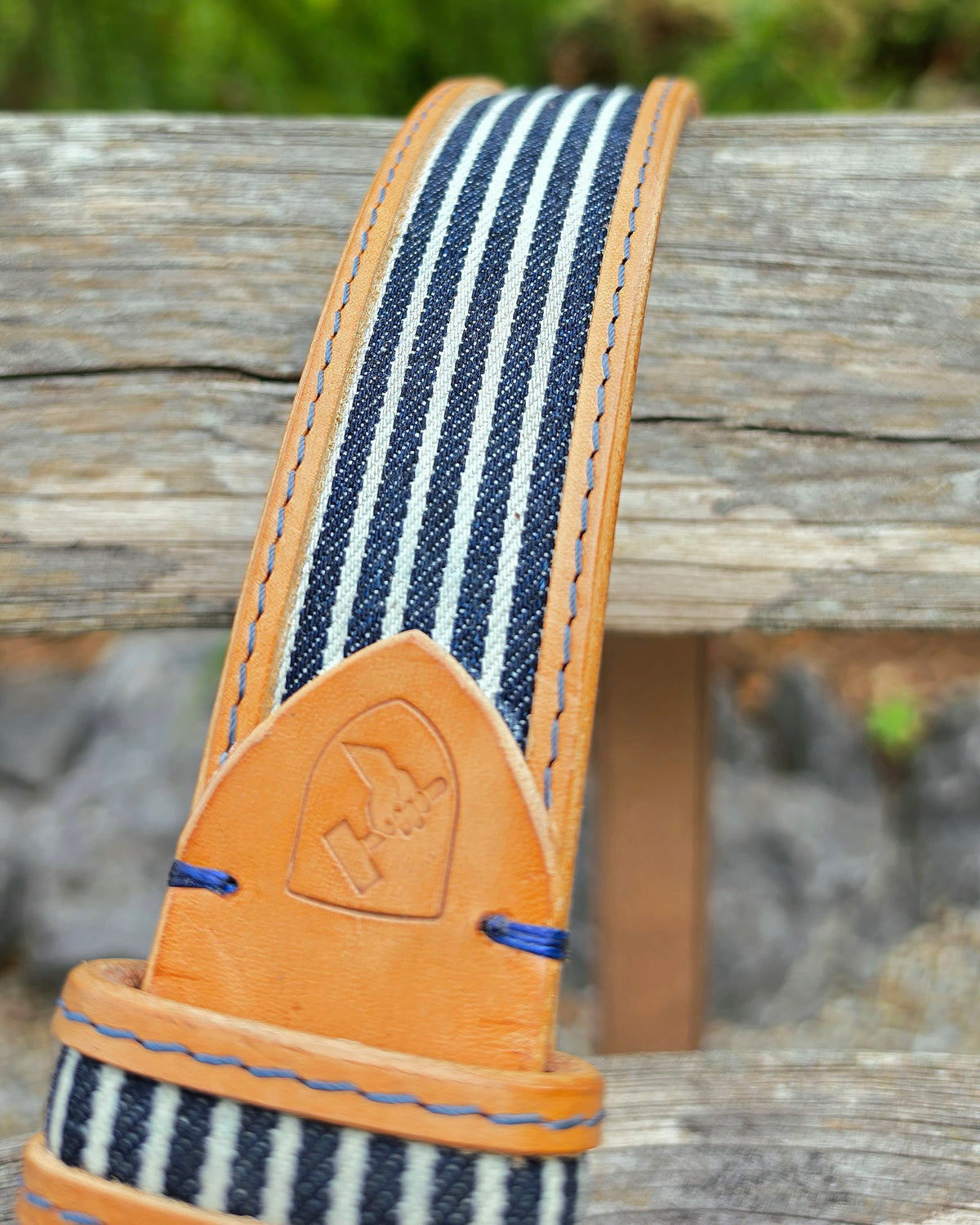 Ledergürtel Denim "12,5oz Hickory Stripe"