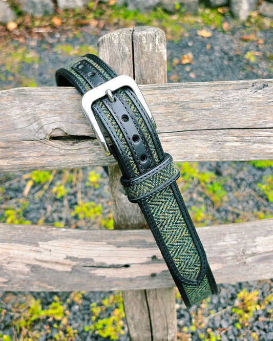 Ledergürtel "Arthur" mit Harris Tweed