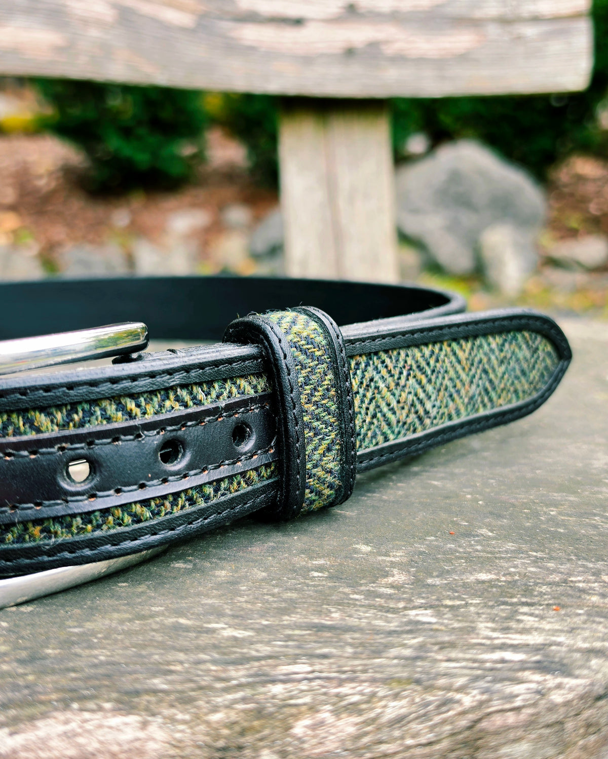 Ledergürtel "Arthur" mit Harris Tweed