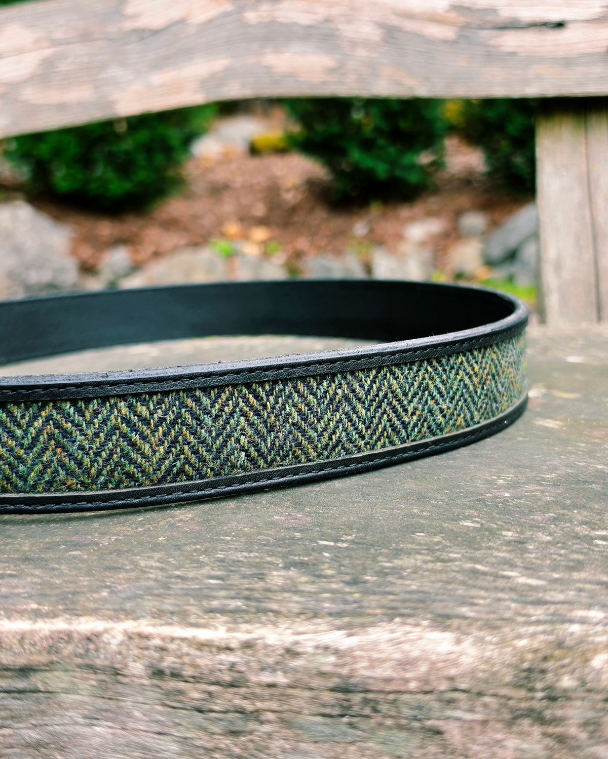 Ledergürtel "Arthur" mit Harris Tweed