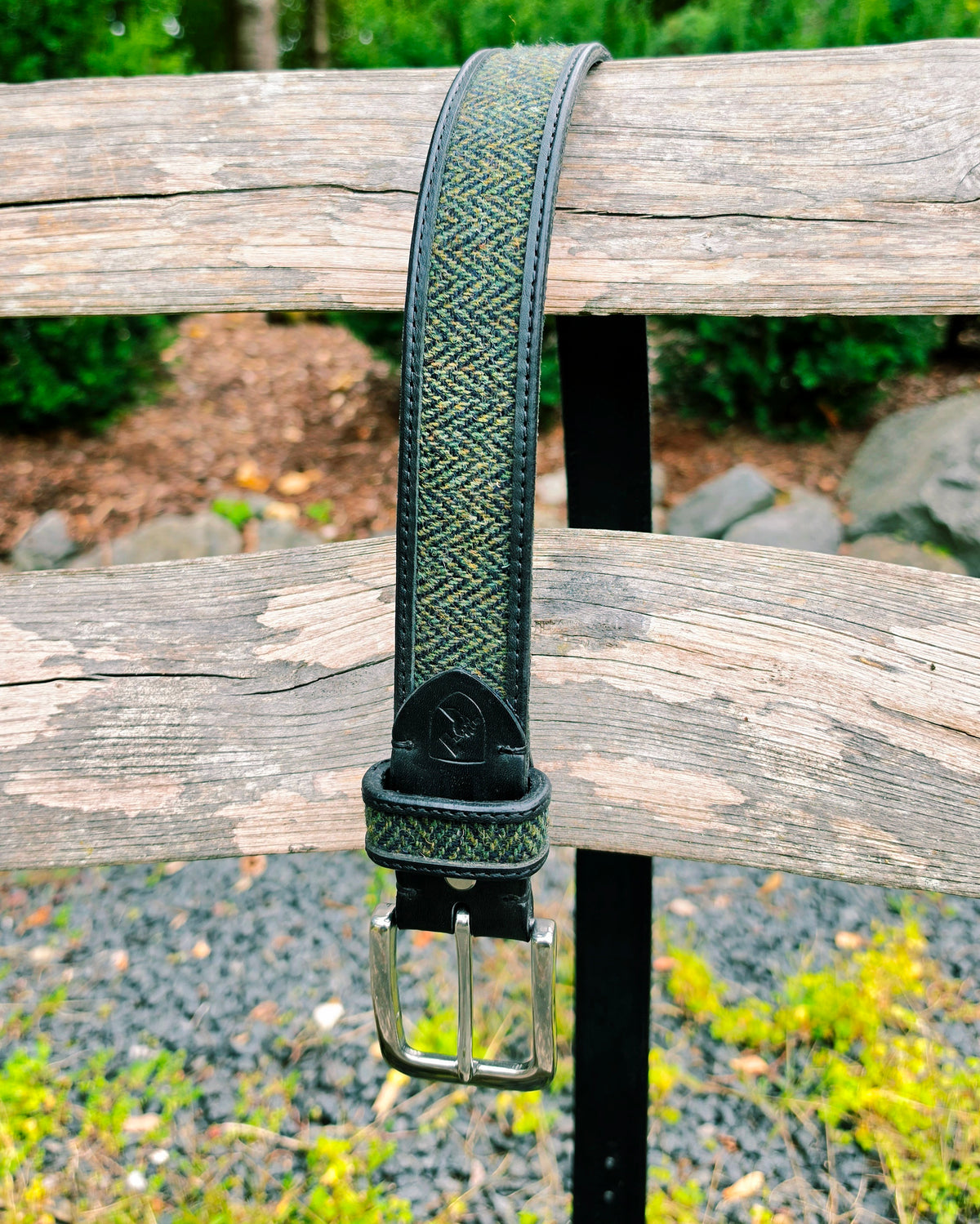 Ledergürtel "Arthur" mit Harris Tweed