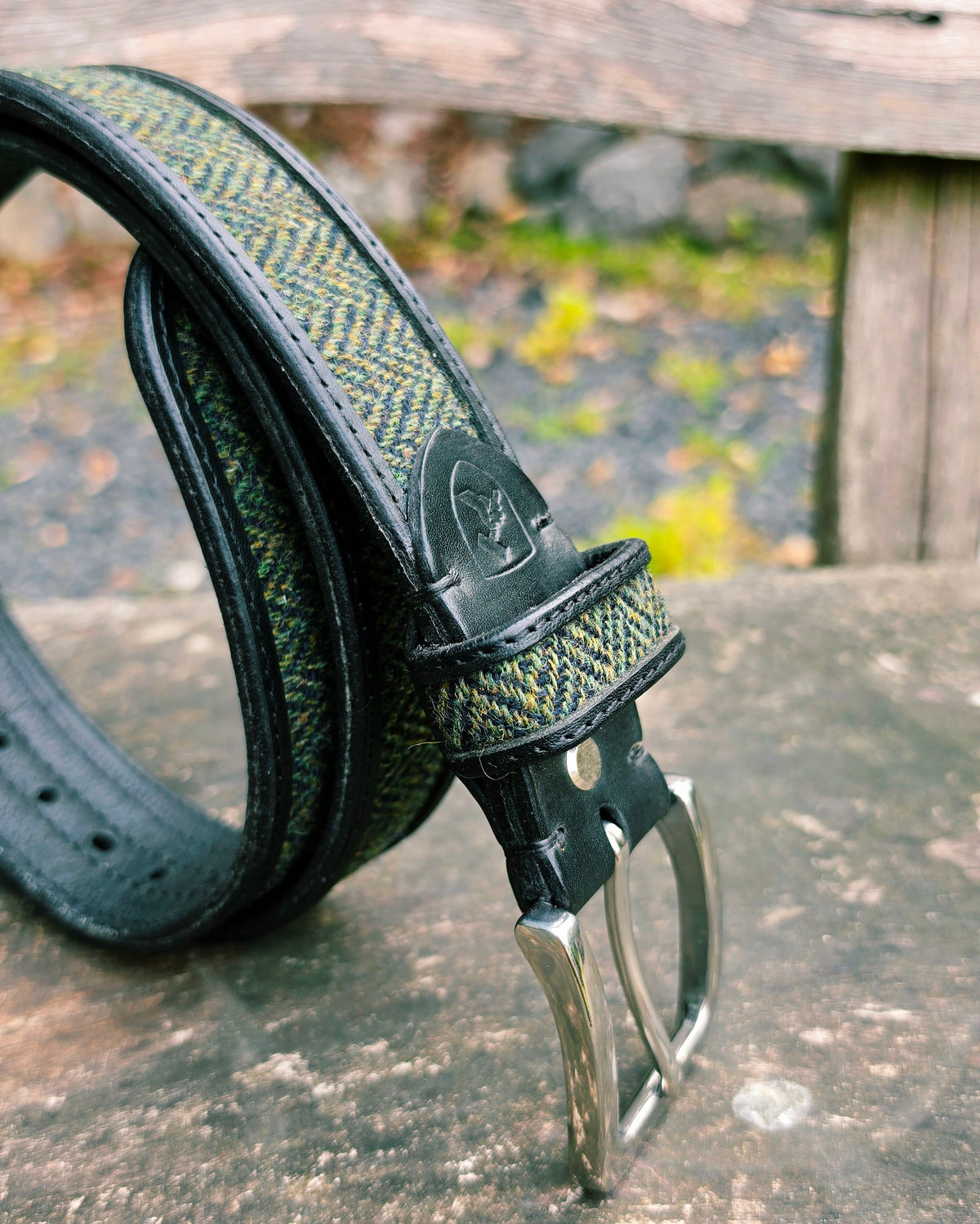 Ledergürtel "Arthur" mit Harris Tweed