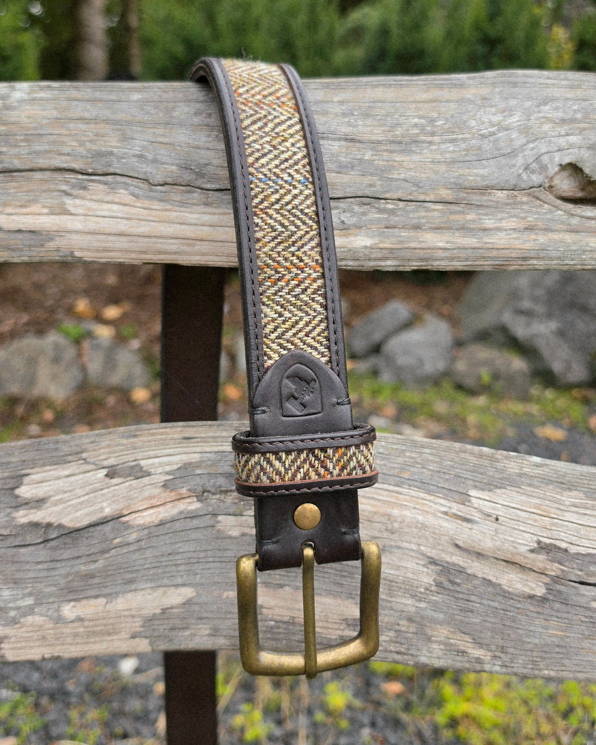 Ledergürtel "Fynn" mit Harris Tweed