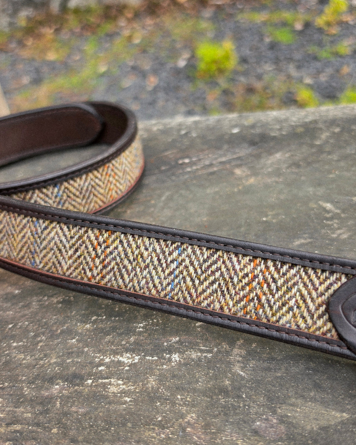 Ledergürtel "Fynn" mit Harris Tweed