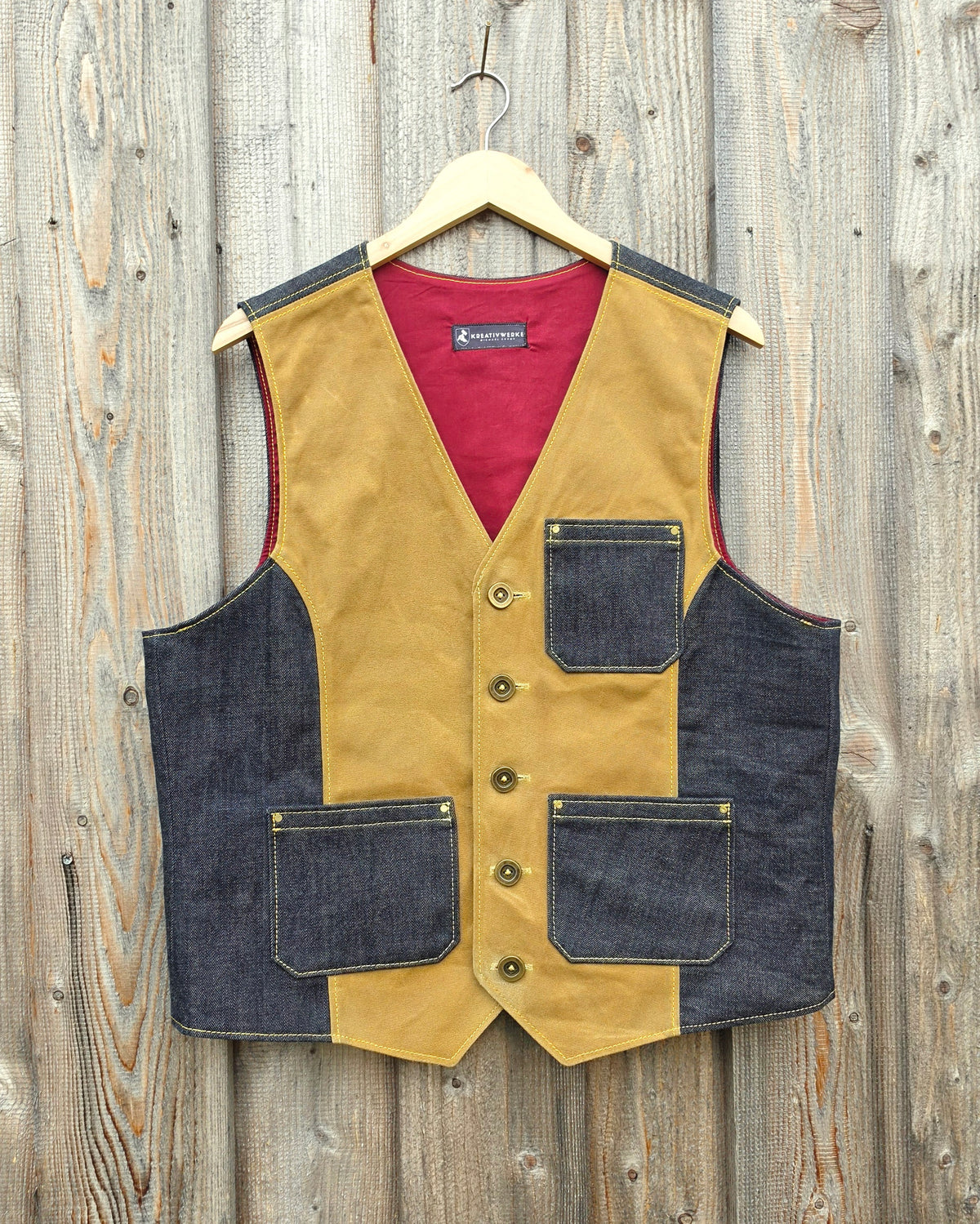 Gilet pour homme en toile cirée