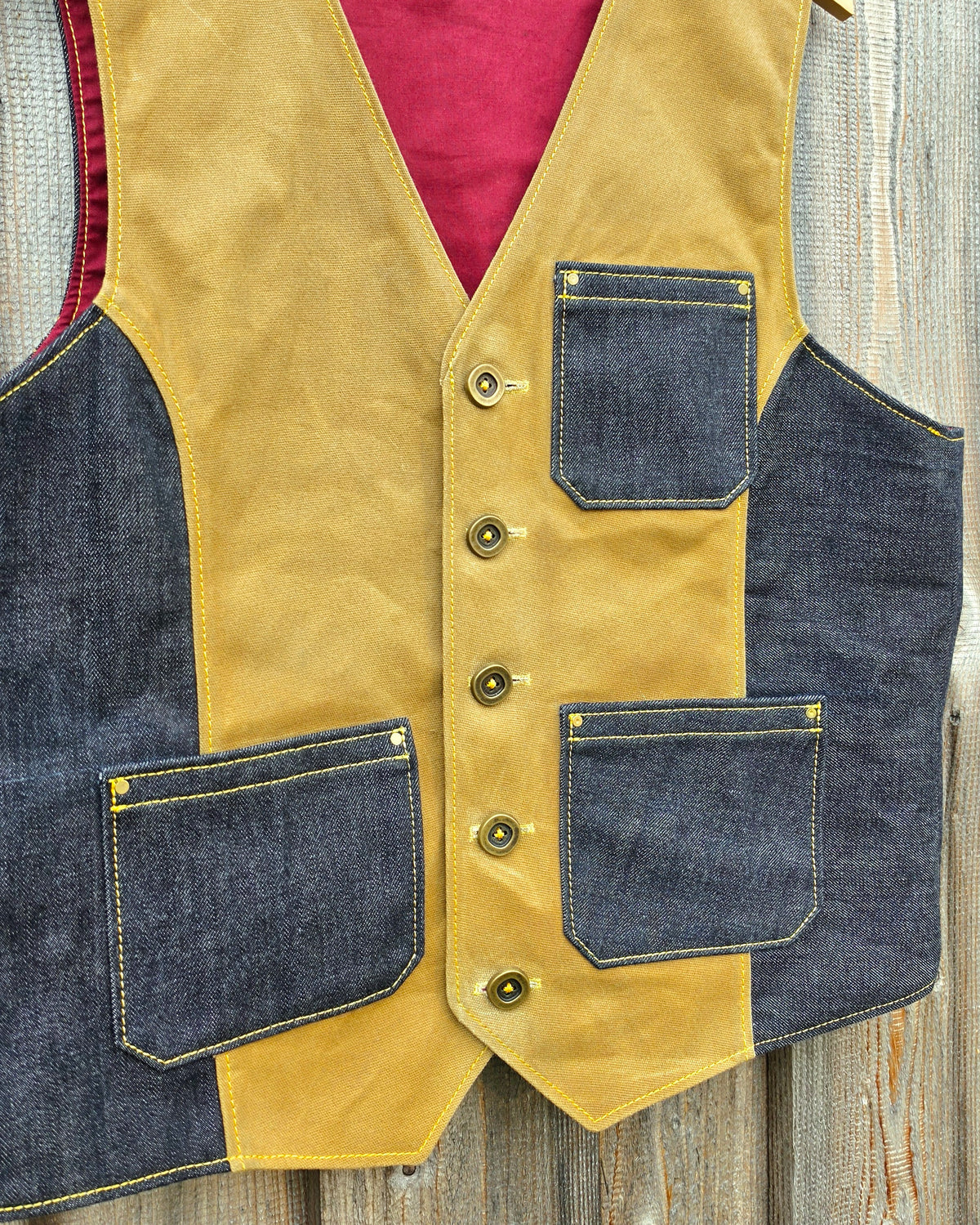 Gilet pour homme en toile cirée