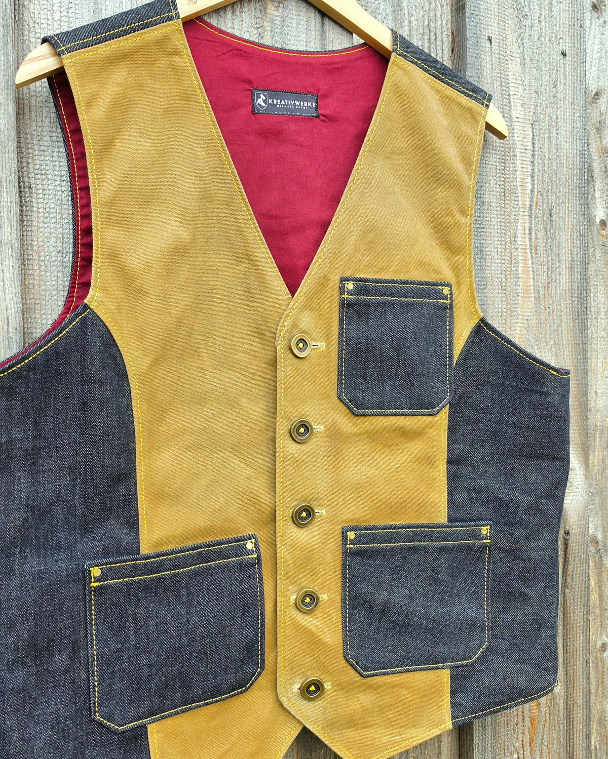 Gilet pour homme en toile cirée