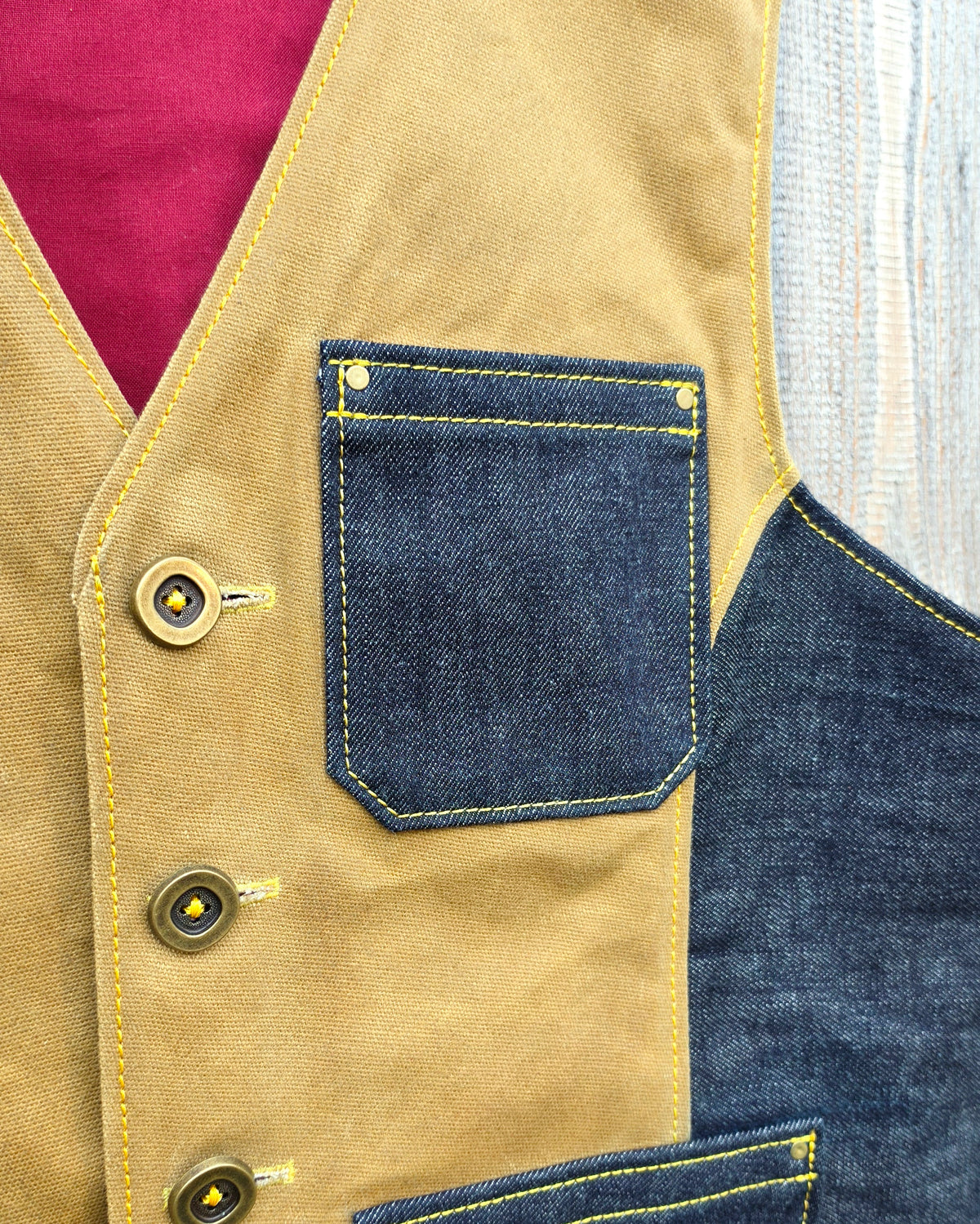 Gilet pour homme en toile cirée