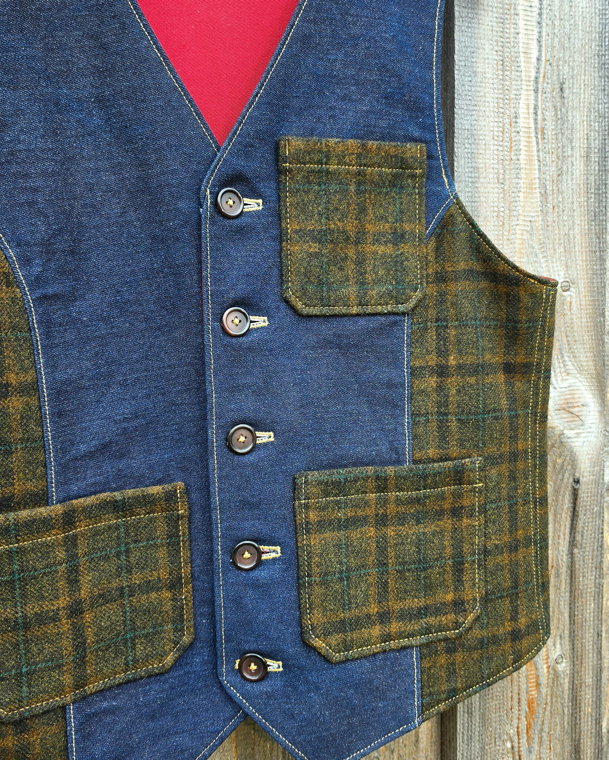 Herrenweste "Tweed & Denim" UNIKAT