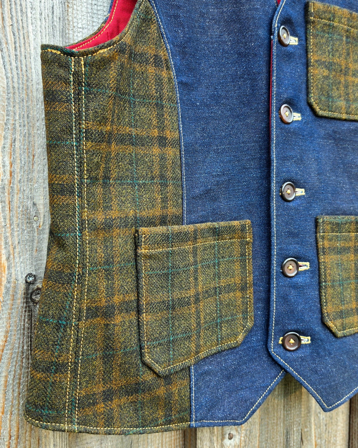 Herrenweste "Tweed & Denim" UNIKAT