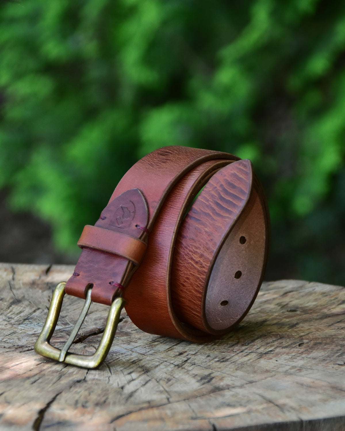 Ledergürtel "el rustico" dunkles Cognac