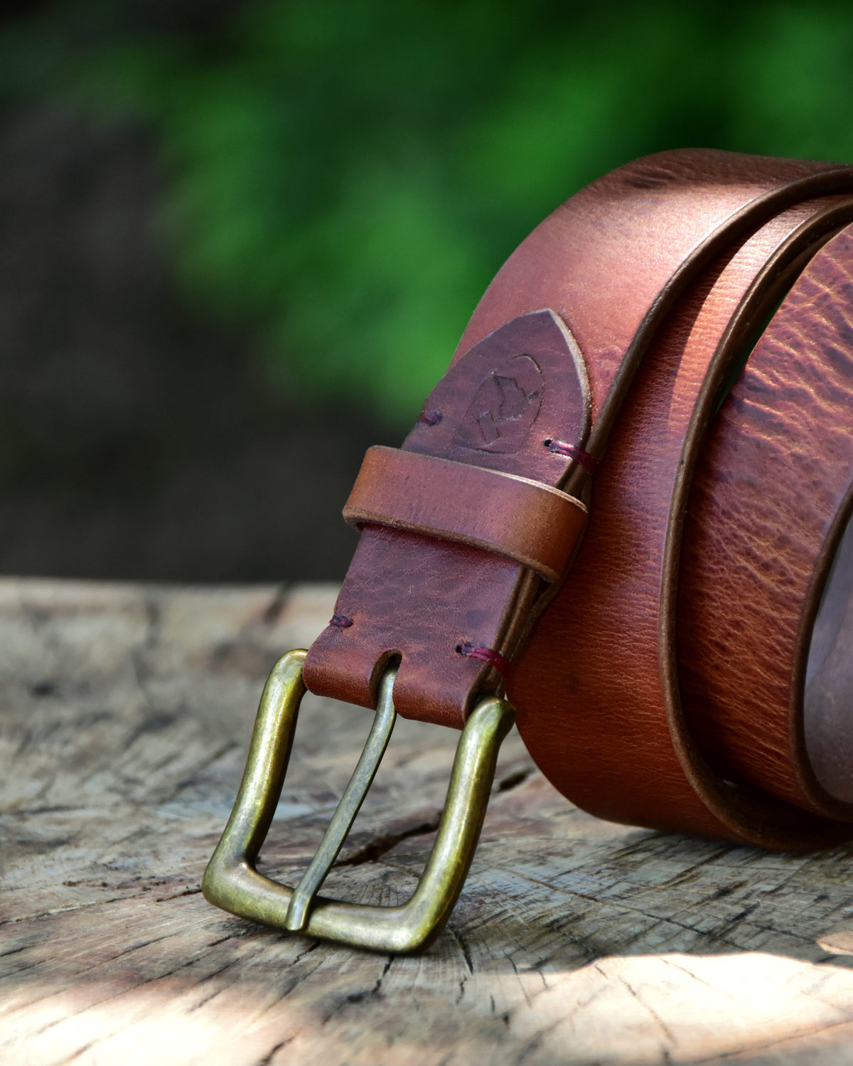 Ledergürtel "el rustico" dunkles Cognac