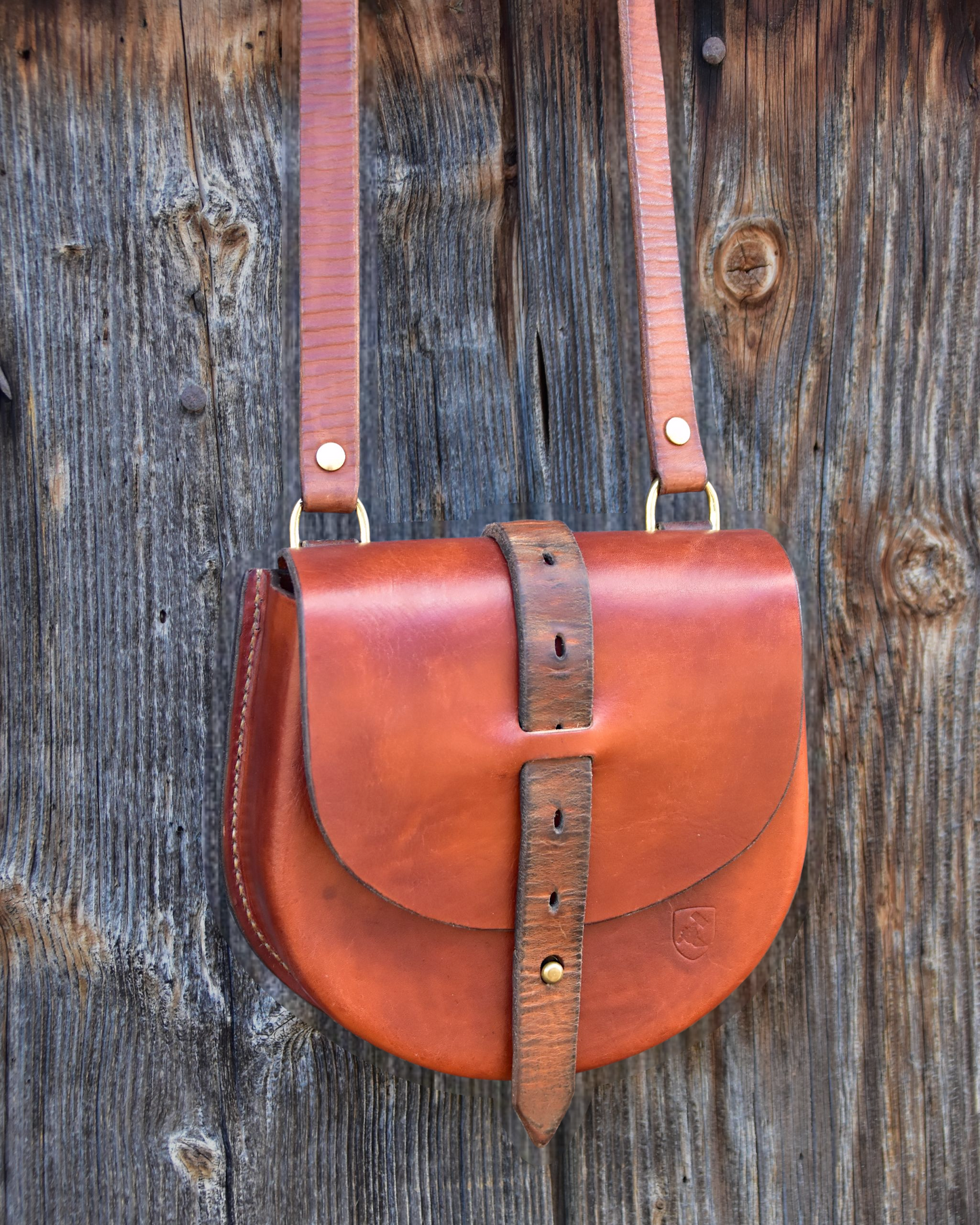 Umhängetasche "Hunter" Farbe Cognac