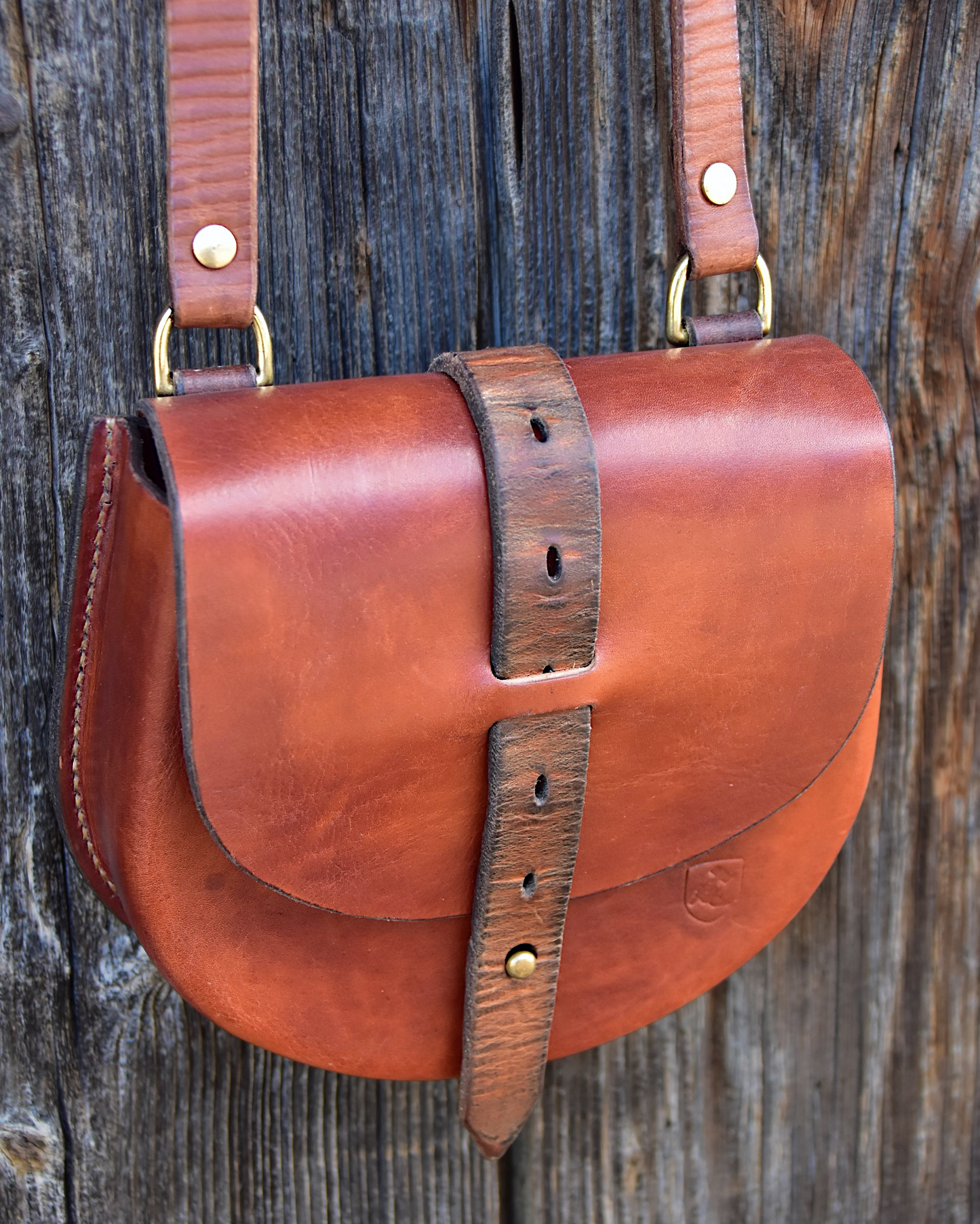 Umhängetasche "Hunter" Farbe Cognac