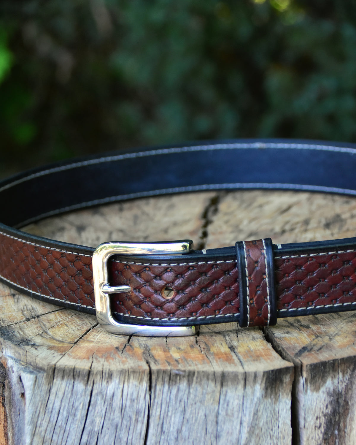 Ceinture en cuir « Pillow » repoussée main