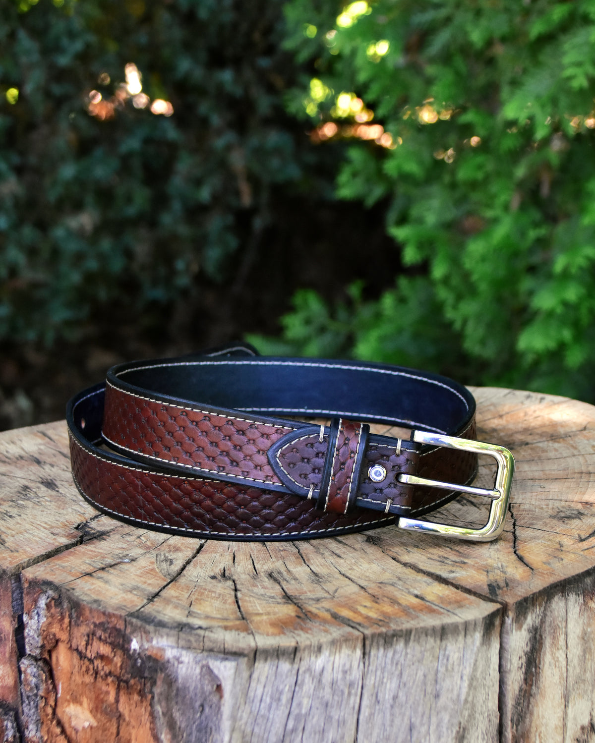 Ceinture en cuir « Pillow » repoussée main