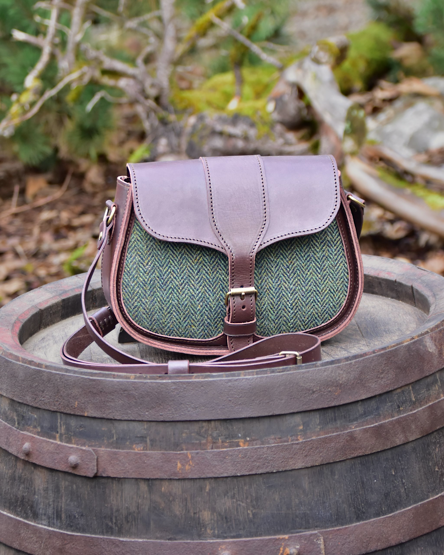 Umhängetasche mit Harris Tweed