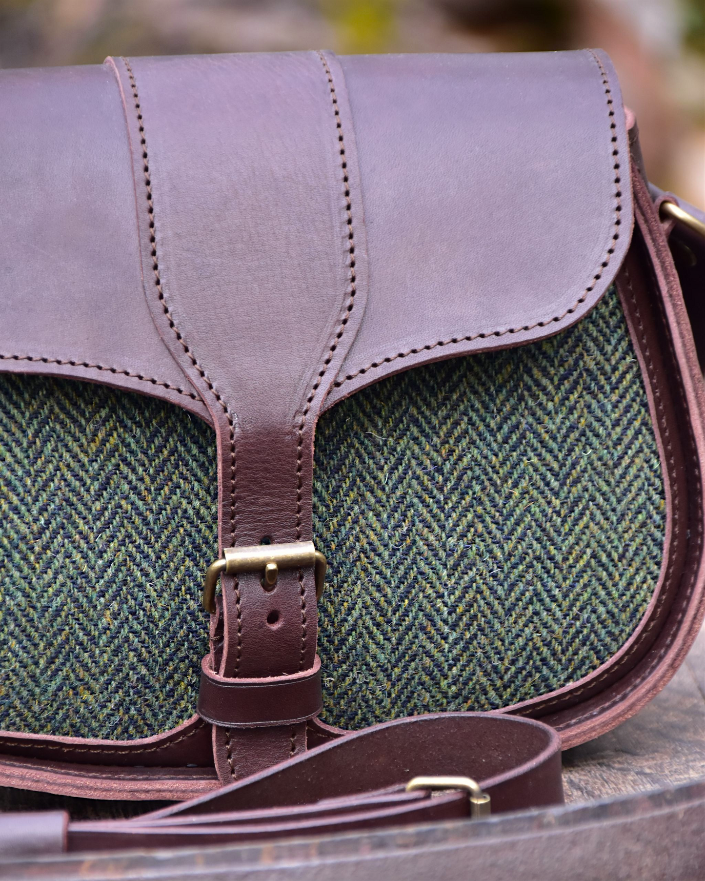 Umhängetasche mit Harris Tweed