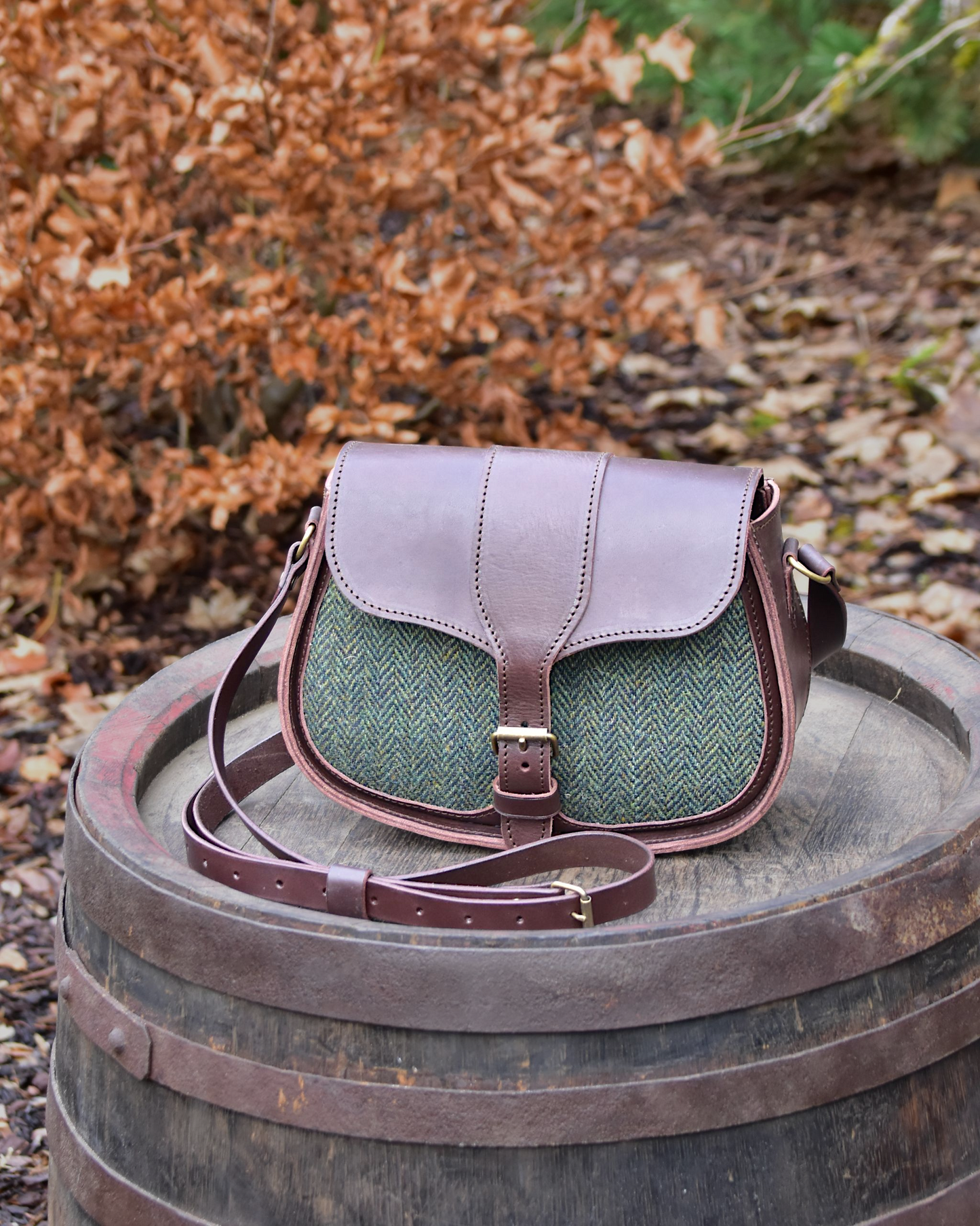 Umhängetasche mit Harris Tweed