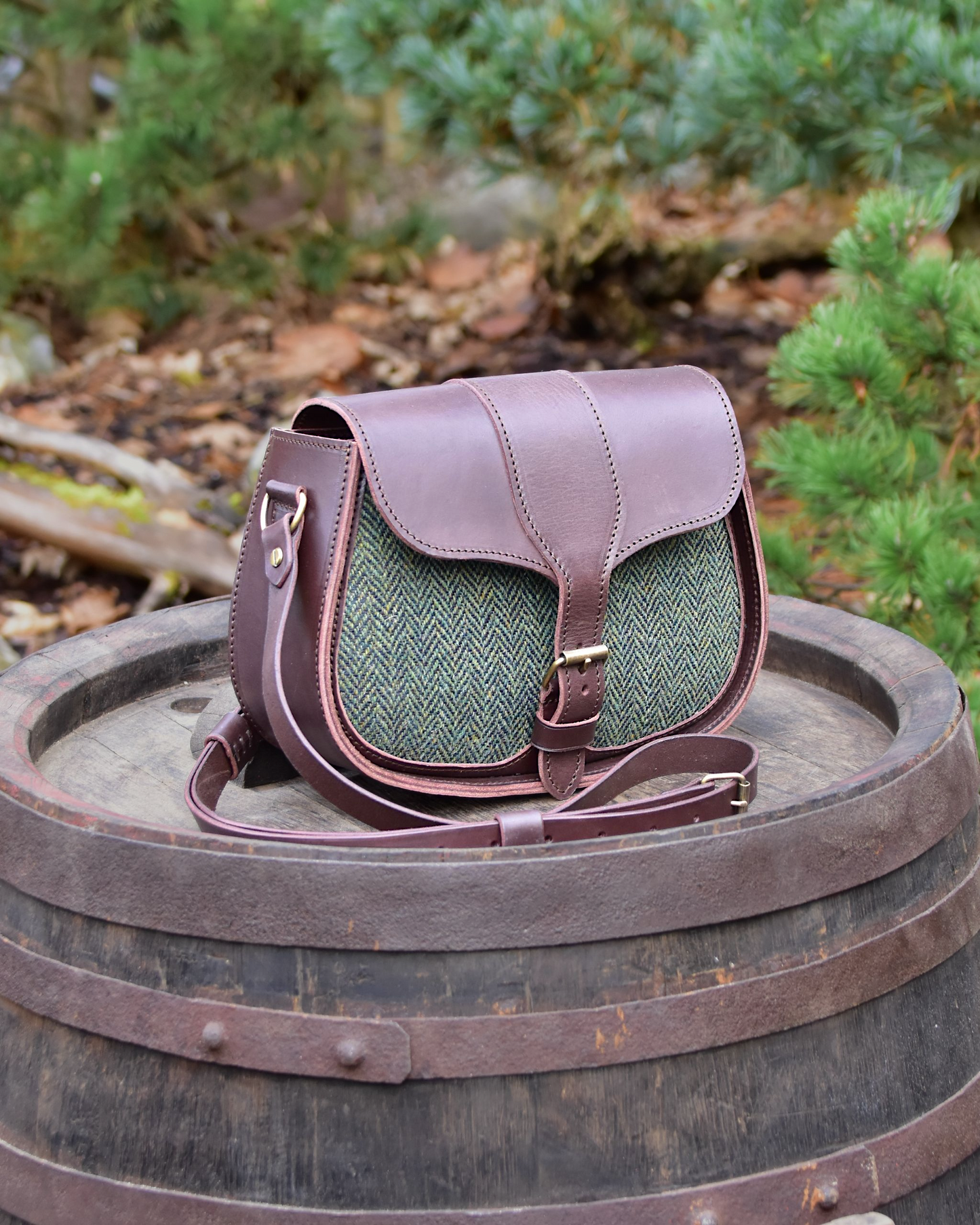 Umhängetasche mit Harris Tweed