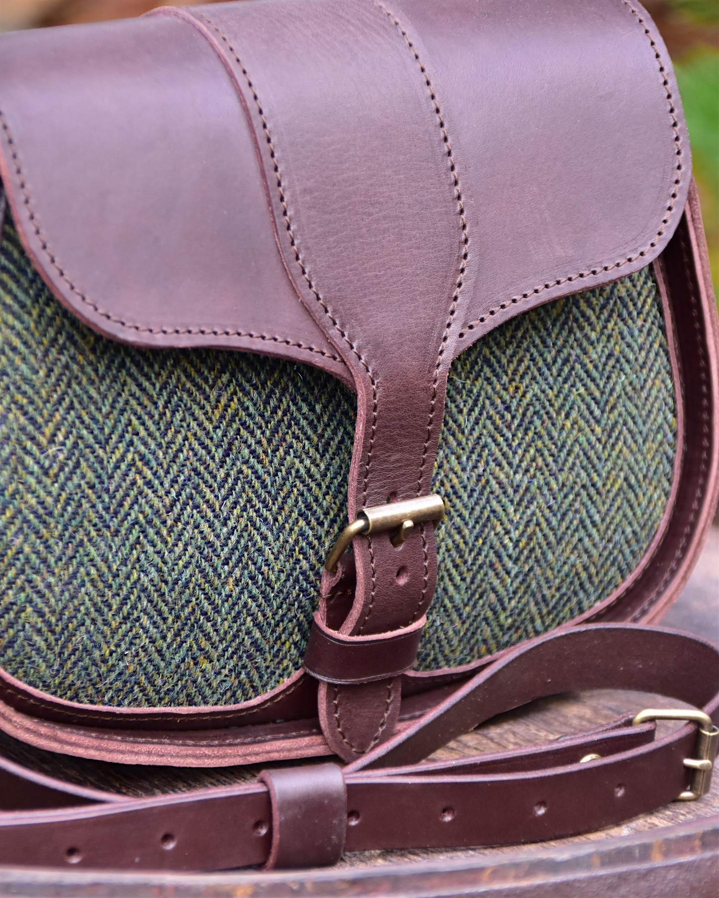 Umhängetasche mit Harris Tweed