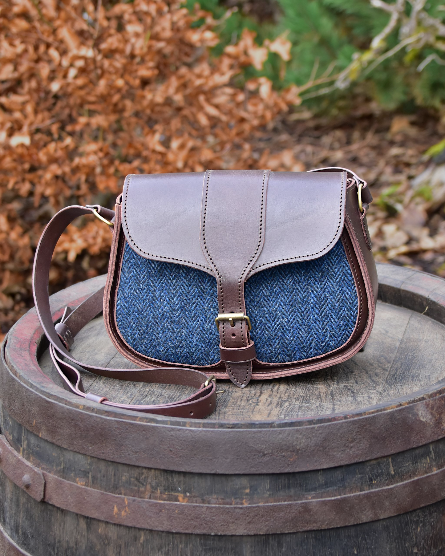 Umhängetasche mit Harris Tweed