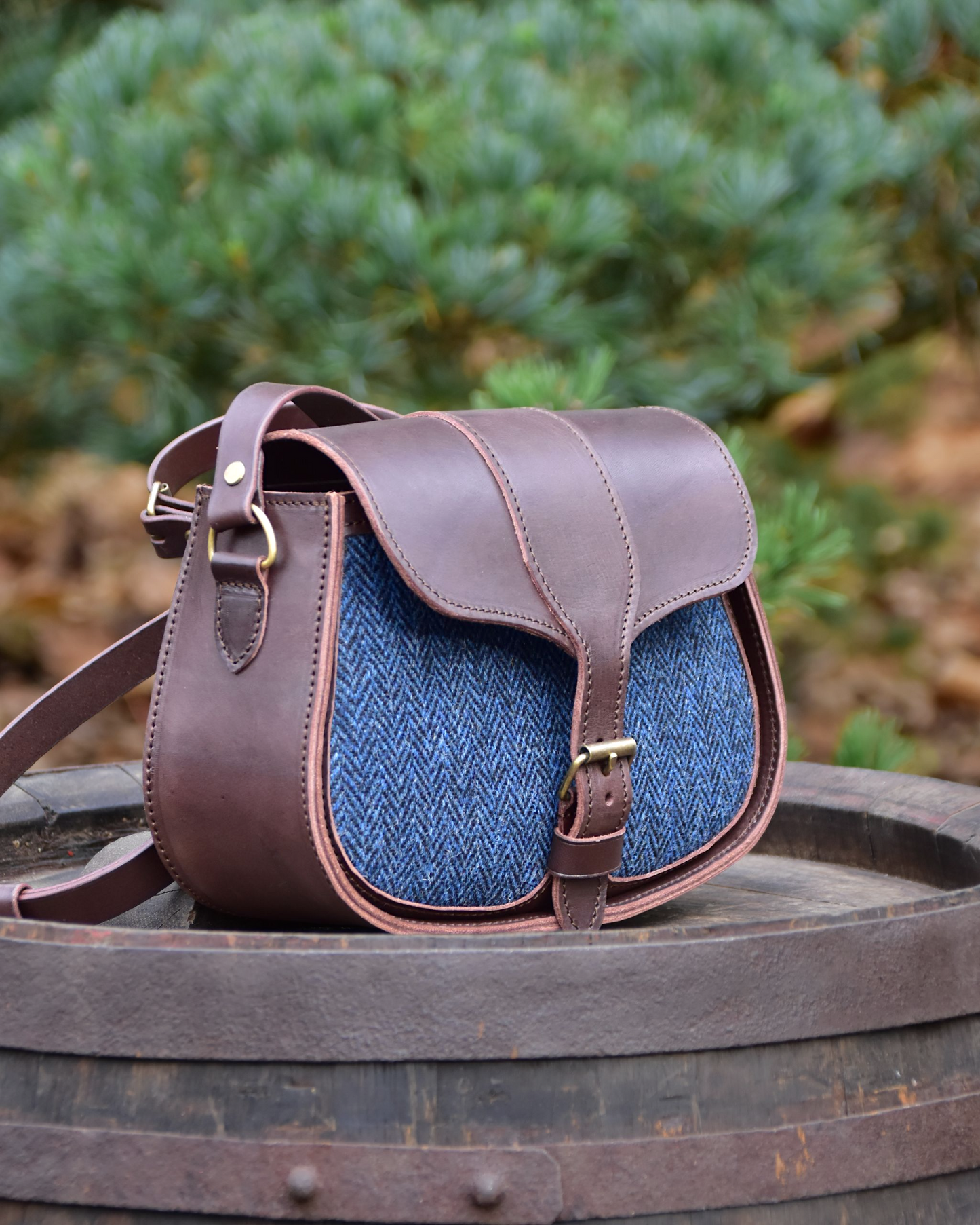 Umhängetasche mit Harris Tweed