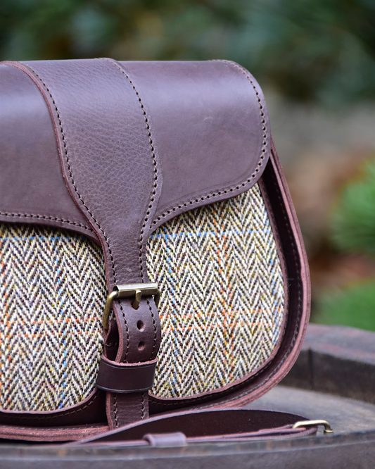 Umhängetasche mit Harris Tweed