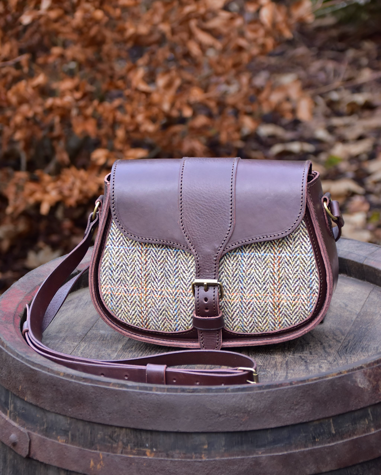 Umhängetasche mit Harris Tweed