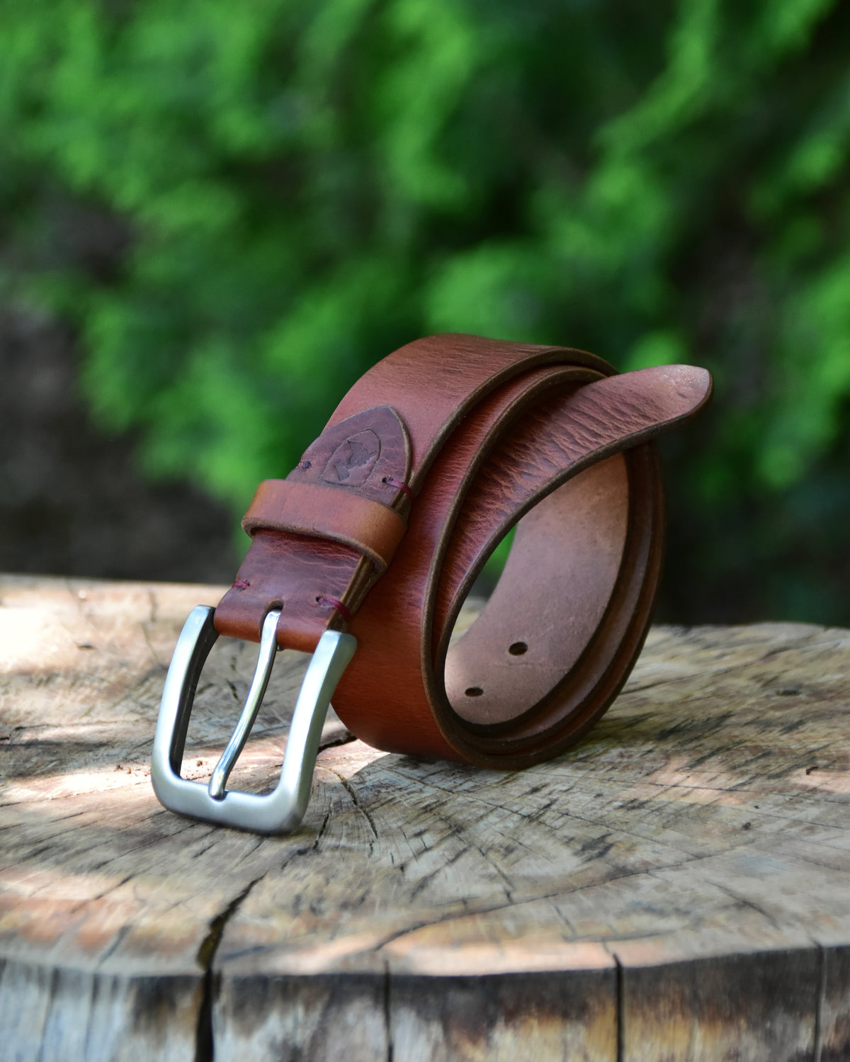 Ledergürtel "el rustico" dunkles Cognac