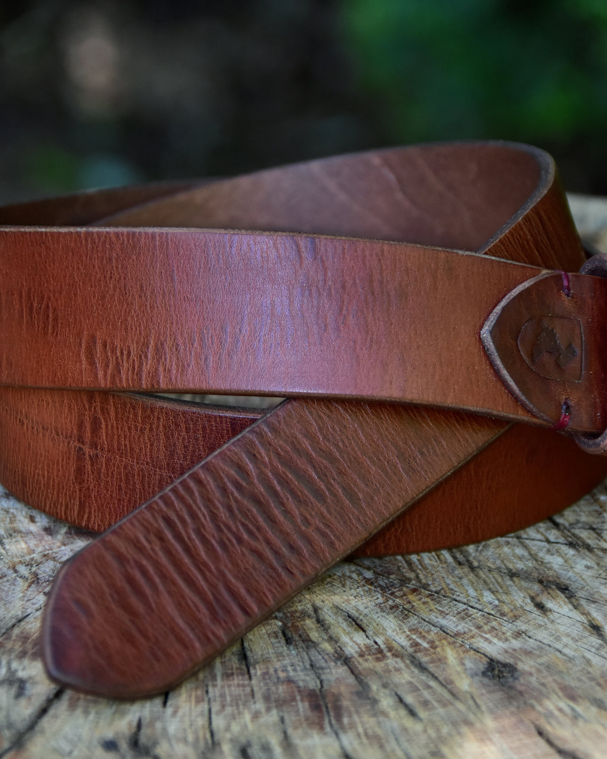 Ledergürtel "el rustico" dunkles Cognac