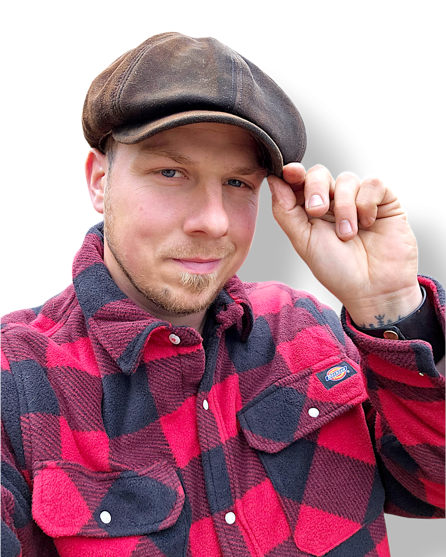 Newsboy Cap aus Hirschleder